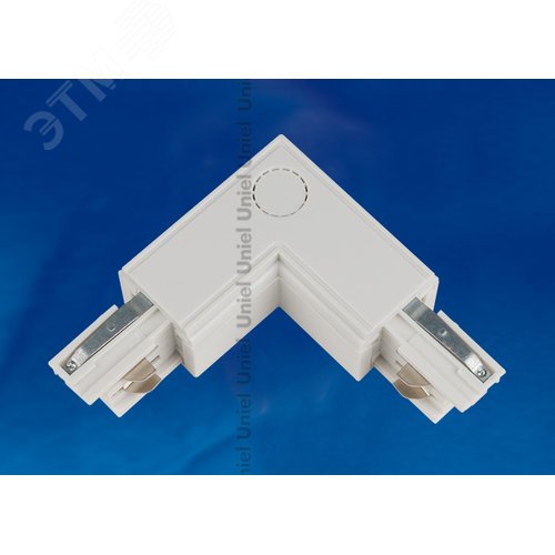 Соединитель для шинопроводов L-образный Внешний Трехфазный белый UBX-A21 WHITE 1 POLYBAG - фото 2