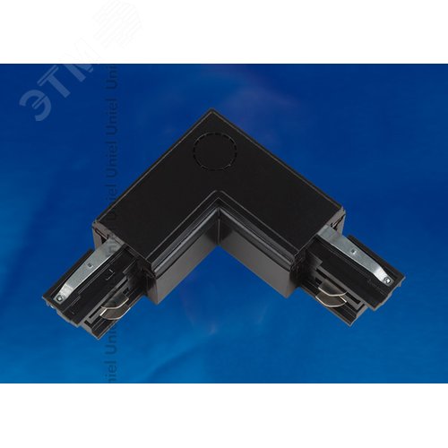 Соединитель для шинопроводов L-образный Внутренний Трехфазный черныйUBX-A22 BLACK 1 POLYBAG - фото 2