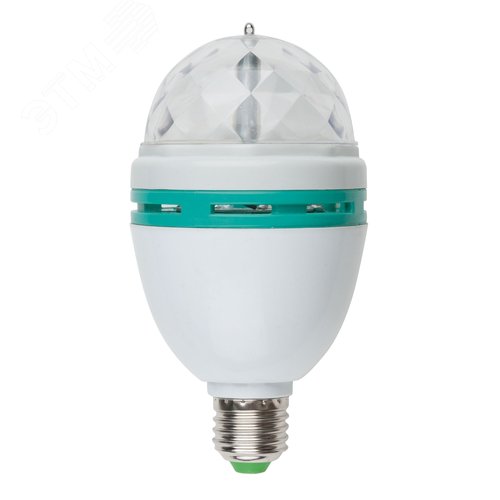 Светильник-Проектор светодиодный ULI-Q301 Серия DISCO, многоцветный ТМ VOLPE Работа от сети 220В Для установки в электропатрон E27 Цвет корпуса - белый - фото 1