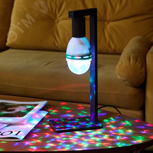 Светильник-Проектор светодиодный ULI-Q301 Серия DISCO, многоцветный ТМ VOLPE Работа от сети 220В Для установки в электропатрон E27 Цвет корпуса - белый - фото 9