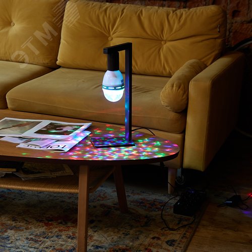 Светильник-Проектор светодиодный ULI-Q301 Серия DISCO, многоцветный ТМ VOLPE Работа от сети 220В Для установки в электропатрон E27 Цвет корпуса - белый - фото 12