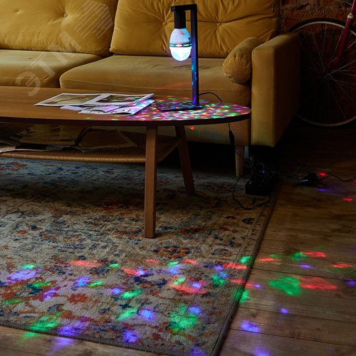 Светильник-Проектор светодиодный ULI-Q301 Серия DISCO, многоцветный ТМ VOLPE Работа от сети 220В Для установки в электропатрон E27 Цвет корпуса - белый - фото 13