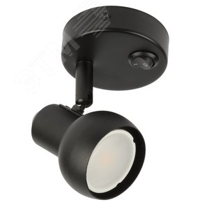 Изображение товара Светильник DLC-S621 GU10/B BLACK декоративный накладной серия Sotto Без лампы цоколь GU10 Выкл на корпусе Металл Черный TM Fametto (шт)