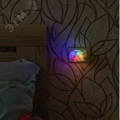 Светильник-ночник. Без выключателя месяц со звездочкой Блистер DTL-301-Месяц со звездочкой/RGB/4LED/0,5W - фото 4