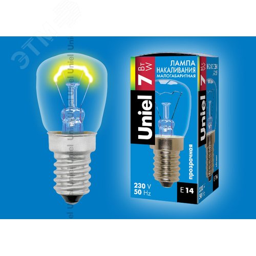 Лампа накаливания, мощность 7Вт. Картонная упаковка - фото 2