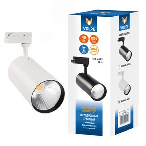 Светильник-прожектор ULB-Q276 40W/3000К WHITE светодиодный трековый 3800 Лм Теплый (3000К) Корпус белый - фото 1