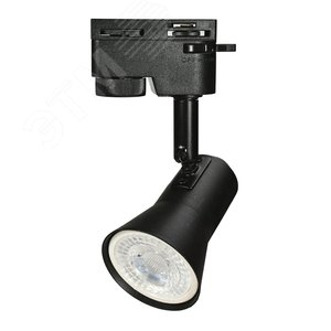 Изображение товара Светильник-прожектор UBL-Q323 GU10 BLACK трековый. Под лампу GU10. Корпус черный (шт)