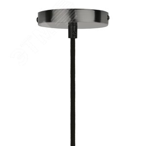 Патрон декоративный ''Vintage'' с проводом (1 м) и креплением, выключатель поворотный, алюминий, черный жемчуг - фото 4