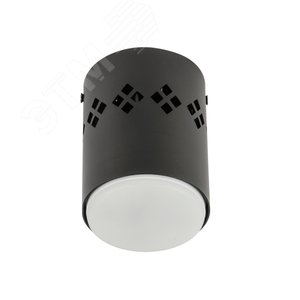 Светильник DLC-S616 GX53 BLACK декоративный накладной Sotto Без лампы цоколь GX53 Доп светодиодная подсветка 3Вт металл черный Fametto - фото 1