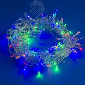 Гирлянда светодиодная 10 м 100 светодиодов разноцветный свет прозрачный провод ULD-S1000-100/DTA MULTI IP20 - фото 2