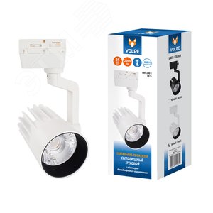 Изображение товара Светильник-прожектор ULB-Q274 25W/4000K WHITE светодиодный трековый 2200 Лм Белый свет (4000К) Корпус белый ТМ Volpe (шт)