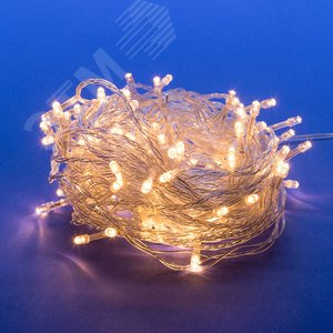 Изображение товара Гирлянда светодиодная 10 м 100 светодиодов теплый белый свет прозрачный провод ULD-S1000-100/DTA WARM WHITE IP20 (шт)