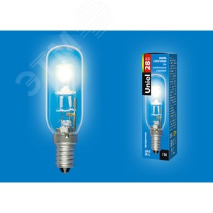 Лампа галогенная для холодильников и вытяжки. HCL-28/CL/E14/F25 special Прозрачная. Картон.