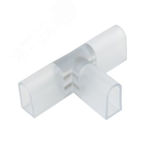 Соединитель контактный Т-образный UTC-K-32/N21 CLEAR 010 POLYBAG для светодиодных лент ULS-N21 NEON 220В, 8x16мм 2 контакта прозрачный цвет 10 штук в пакете - фото 1