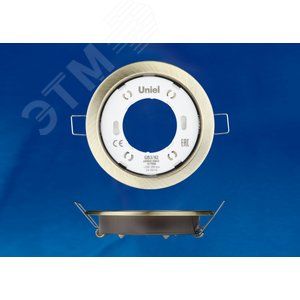Светильник ультркий встраиваемый GX53/H2 ANTIQUE BRASS 10 PROM под лампу в составе набора из 10шт корпус античная бронза цена за 1 шт UL-00005056 Uniel - фото 2