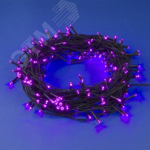 Гирлянда светодиодная 20 м 200 светодиодов ULD-S2000-200/DGA PINK IP20 розовый свет зеленый провод - фото 1