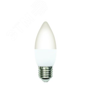 Лампа светодиодная LED-C37-5W/4000K/E27/FR/SLS Форма свеча матовая Белый свет (4000K) ТМ Volpe