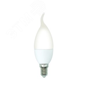 Лампа светодиодная LED-CW37-5W/4000K/E14/FR/SLS Форма свеча на ветру матовая Белый свет (4000K) ТМ Volpe