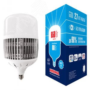 Изображение товара Лампа светодиодная матовая LED-M80-80W/4000K/E27/FR/NR cерия Norma 4000K (шт)
