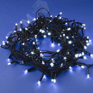 Гирлянда светодиодная с эффектом мерцания 10 м ULD-S1000-120/TBK WHITE IP67 Соединяемая 120 светодиодов Белый свет черный провод - фото 1