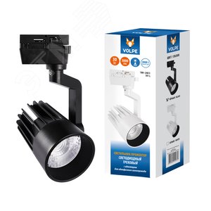 Изображение товара Светильник-прожектор ULB-Q274 30W/4000К BLACK светодиодный трековый 3000 Лм Белый свет (4000К) Корпус черный ТМ Volpe (шт)