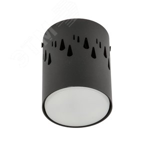 Светильник DLC-S618 GX53 BLACK декоративный накладной серия Sotto Без лампы цоколь GX53 Доп светодиодная подсветка 3Вт Металл Черный TM Fametto - фото 1