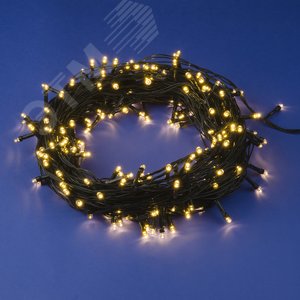 Изображение товара Гирлянда светодиодная 20 м 200 светодиодов теплый белый свет зеленый провод ULD-S2000-200/DGA WARM WHITE IP20 (шт)