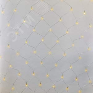 Сетка светодиодная с контроллером 240 светодиодов 2,5х2 м желтая IP20 прозрачный провод ULD-N2520-240/DTA YELLOW IP20 - фото 4