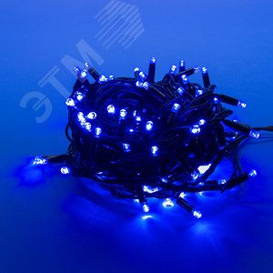 Гирлянда светодиодная с контроллером 10 м ULD-S1000-120/DBA BLUE IP67 120 светодиодов синий свет черный провод - фото 1