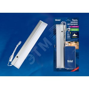 Панель линейная светодиодная ультркая, с бесконтактным выключателем, диммер.300х53х14мм. 280Лм. Серебристый - фото 2