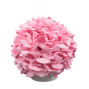 Изображение товара Светильник светодиодный со сменной лампой (в/к) Гортензия Белый/Светлая роза E27, теплый белый свет (3000K). Плафон D150мм, прозрачный. Белое основание. (шт)