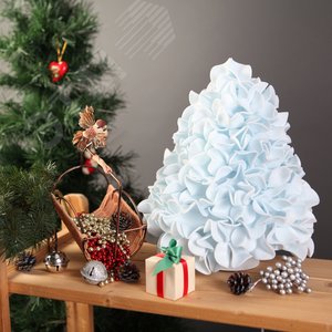 Светильник Ель голубая ULW-R07 T/WHITE+GREEN/150C/A со сменными лампами в/к белая + зеленая E27 Плафон D150мм прозрачный Белое основание - фото 2