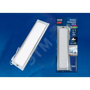 Панель линейная светодиодная ультраяркая, с бесконтактным выключателем, диммер.460х120х11мм. 260 Лм. Серебристый - фото 2