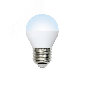 Лампа светодиодная LED-G45-7W/NW/E27/FR/NRФорма шар, матовая.  Norma. (4000K).