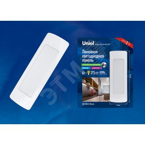 Панель линейная светодиодная ультраяркая, с бесконтактным выключателем, диммер, 199,5х66,5х11мм, 175 Лм, Серебристый - фото 2