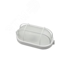 Светильник влагозащищенный под лампу Е27 UWL-O02 100W/E27 IP54 WHITE Овал/Решетка - фото 1