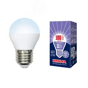Лампа светодиодная LED-G45-11W/DW/E27/FR/NR форма шар, матовая, Norma, дневной (6500K) - фото 1