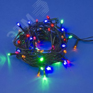 Гирлянда светодиодная 5 м 50 светодиодов разноцветный свет зеленый провод ULD-S0500-050/DGA MULTI IP20 - фото 2