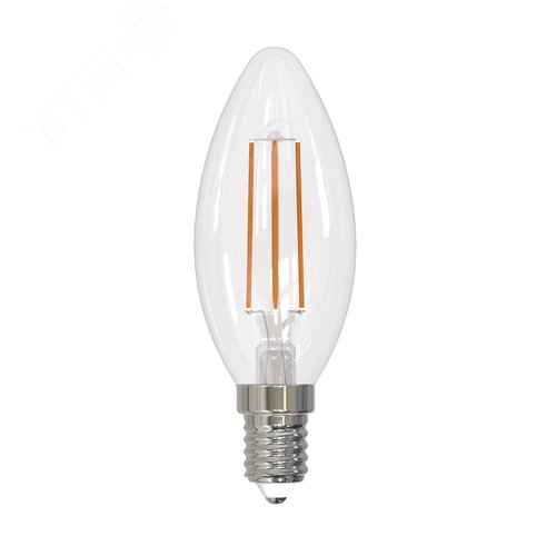 Лампа светодиодная LED-C35-11W-3000K-E14-CL PLS02WH Форма свеча, прозрачная, Серия Sky, Теплый белый свет 3000К. Картон, ТМ - фото 1