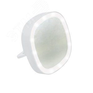Зеркало карманное с подсветкой ULK-F71 3AAA WHITE На батарейках 3AАА (не в/к). белый