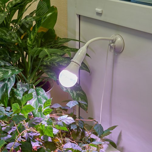 Светильник на присоске для фитоламп с выключателем, E2 цоколь, белый ФитоЛето - фото 20