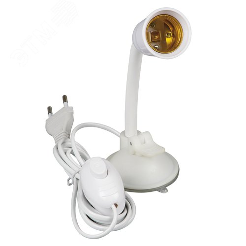 Изображение товара Светильник на присоске для фитоламп с выключателем E27 цоколь, белый ФитоЛето TLI-282 WHITE E27 PLANT POLYBAG (шт)