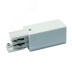 Ввод питания для шинопровода Трехфазный Левый белый UBX-A02 WHITE 1 POLYBAG - фото 1