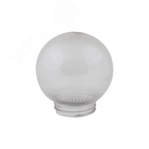 Рассеиватель UFP-P150A CLEAR призматический (с насечками) в форме шара для садово-парковых светильников. Диаметр - 150мм. Тип соединения с крепежным элементом - резьбовой. САН-пластик, прозрачный. Упаковка - 16 шт. в групповой картонной коробке - фото 1