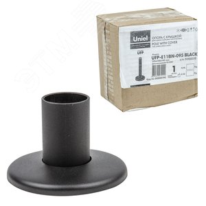 Опора с крышкой для садово-парковых светильников UFP-E11BN-095 BLACK Высота 95мм Материал металл Цвет черный Упаковка картон - фото 4
