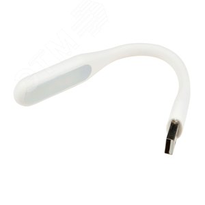 White Светильник-фонарь переносной, прорезиненный корпус, 6 LED, питание от USB-порта. Упаковка-картон, цвет-белый. - фото 1