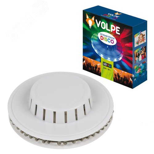 Светильник светодиодный-проектор ULI-Q304 2,5W/RGB WHITE Напольный  DISCO, многоцветный Горизонтальная проекция  Кабель с вилкой, 220В Цвет корпуса - белый. - фото 3