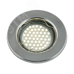 Светильник декоративный встраиваемый ''Arno''. Без лампы, цоколь GU5.3. металл, цвет хром. Штампованный. DLS-A104 GU5.3 CHROME - фото 2