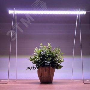 Светильник светодиодный для растений спектр для фотосинтеза ДПО18W 220-230в IP40 4000К линейный серебряный - фото 4