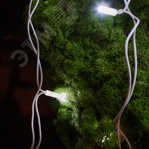 Гирлянда Занавес светодиодный с эффектом мерцания 3х2 м Соединяемый 240 светодиодов белый провод ULD-C2030-240/TWK WHITE IP67 - фото 4